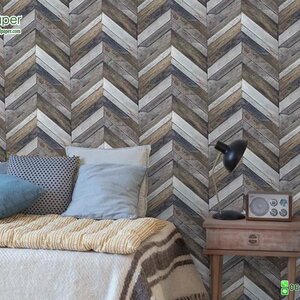 วอลเปเปอร์ลายไม้โมเดิร์น ลอฟท์