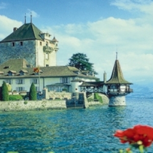 ภาพวิวทะเลภาพปราสาท Oberhofen
