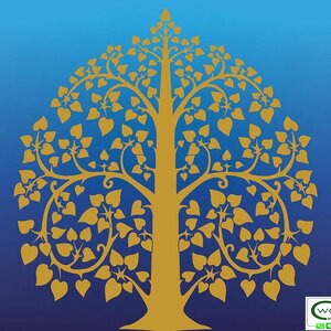 วอลเปเปอร์ลายต้นโพธิ์ THAI-514