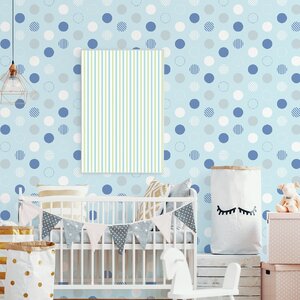 วอลเปเปอร์ติดผนังหน้ากว้าง 1 เมตร ลายวงกลม