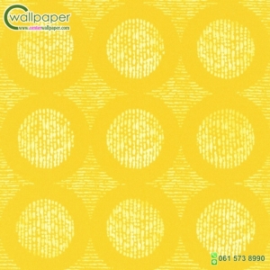 วอลเปเปอร์ลายวงกลม สีเหลือง