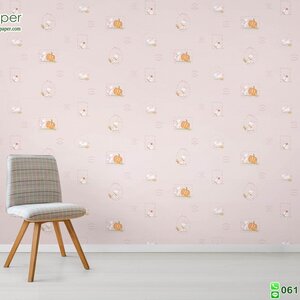 วอลเปเปอร์ห้องเด็ก ลายกระต่าย No.58131.