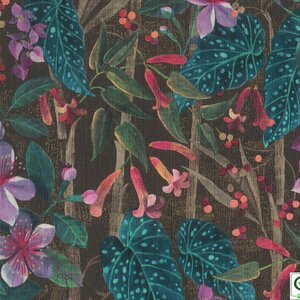 วอลเปเปอร์ลายใบไม้ดอกไม้