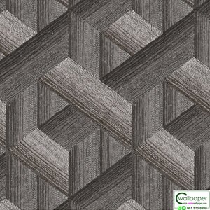 วอลเปเปอร์สไตล์โมเดิร์นลายตาข่ายสีดำปนเงิน