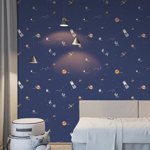 วอลเปเปอร์หน้ากว้าง 1 เมตร ลายกาแล็คซี่ ท้องฟ้า อวกาศ