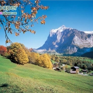 ภาพวิวหมู่บ้านในหุบเขา