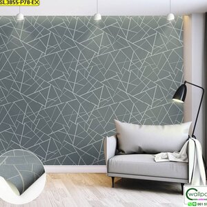 วอลเปเปอร์ลายเหลี่ยมกราฟิกสีเทาเข้ม