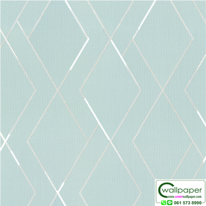 วอลเปเปอร์ลายซิกแซก สีฟ้า No.10314-4