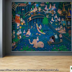 วอลเปเปอร์ลายประเพณีไทย P-THD-10-A