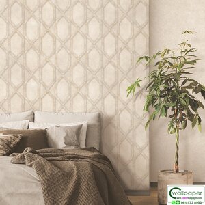 วอลเปเปอร์ลายปูนเปลือย สีน้ำตาลเบจ No.10306-4