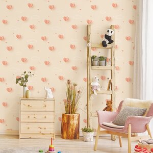 วอลเปเปอร์ติดผนังหน้ากว้าง 1 เมตร ลายหัวใจ