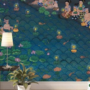 วอลเปเปอร์ลายลอยกระทง P-THD-8-B