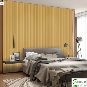 วอลเปเปอร์บ้านลายเรียบหรู สีเหลืองทอง No.9815-4