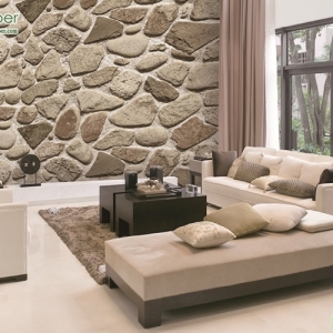 วอลเปเปอร์ลายหินก้อน รูปทรงธรรมชาติ