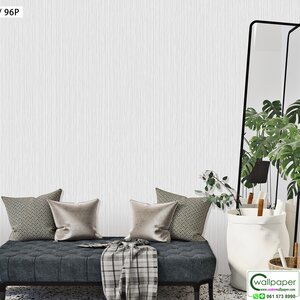 วอลเปเปอร์บ้าน ลายเรียบหรูสีเทา No.9818-4