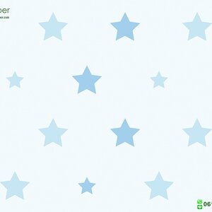 วอลเปเปอร์ติดผนังลายดาวสีฟ้า หน้ากว้าง 1 เมตร