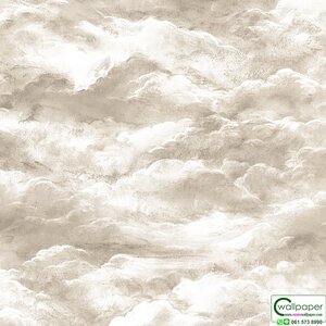 วอลเปเปอร์ลายเมฆ-ท้องฟ้า สีน้ำตาลอ่อน