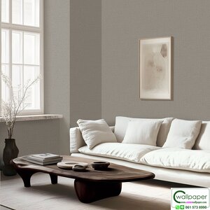 วอลเปเปอร์ติดผนังลายเรียบสีเทา No.56166-5