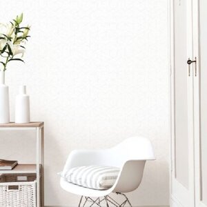 วอลเปเปอร์ลายโมเดิรน์กราฟฟิกสีเงิน พื้นสีเทา