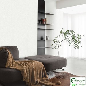 วอลเปเปอร์ติดผนังลายเรียบสีขาว No.56168-1