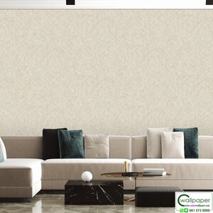 วอลเปเปอร์บ้าน ลายปูนเปลือยสีน้ำตาลทอง No.9809-4