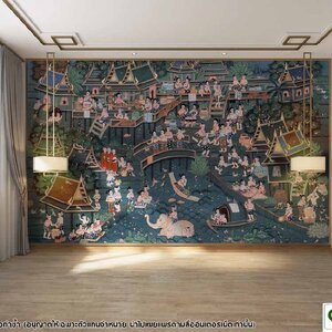 วอลเปเปอร์ลายประเพณีไทย P-THD-9-D