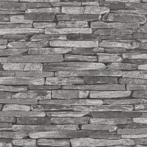 วอลเปเปอร์ลายหินซ้อน สีเทา