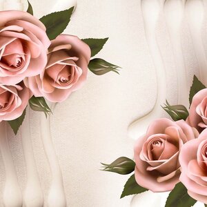 วอลเปเปอร์สั่งพิมพ์ลายดอกไม้ F3D-B-3