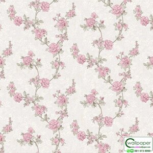 วอลเปเปอร์ลายดอกไม้สีชมพู No.P8618-2