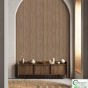 วอลเปเปอร์ติดผนังลายไม้ระแนง