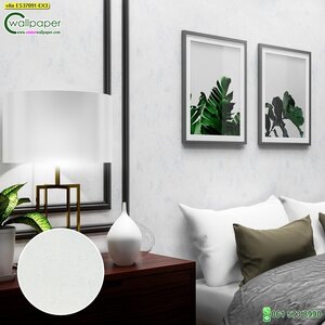 วอลเปเปอร์ติดผนัง มินิมอล สีขาวปนฟ้า