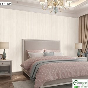 วอลเปเปอร์บ้านlสีครีม No.9818-1