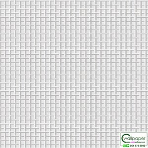 วอลเปเปอร์โมเดิร์นลายตาข่าย สีเทาปนขาว