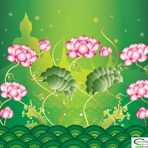 วอลเปเปอร์สั่งพิมพ์ภาพดอกบัว