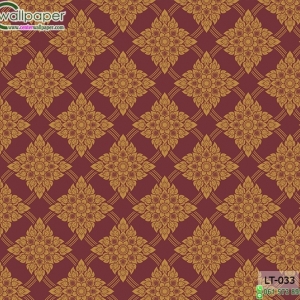 wallpaper ลายไทยห้องพระ ลายประจำยามสีแดง