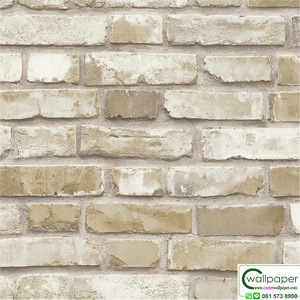 วอลเปเปอร์ลายอิฐ สีน้ำตาลทอง No.10304-2