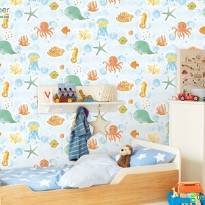 วอลเปเปอร์ลายสัตว์ในท้องทะเล