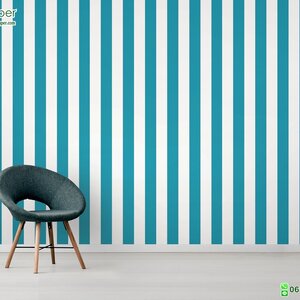 วอลเปเปอร์ลายทาง สีฟ้า-ขาว