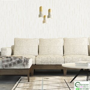 วอลเปเปอร์บ้านลายเส้นสีขาวเทา No.9817-2