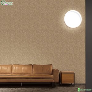 วอลเปเปอร์ห้องนั่งเล่น ลายผิวคลื่น สีน้ำตาล