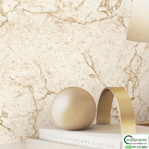 วอลเปเปอร์ลายหินอ่อน สีน้ำตาลอ่อน No.88644-1