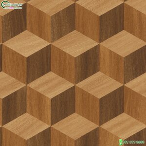 วอลเปเปอร์ลายไม้โมเดิร์นกราฟฟิค สีน้ำตาลแข้ม