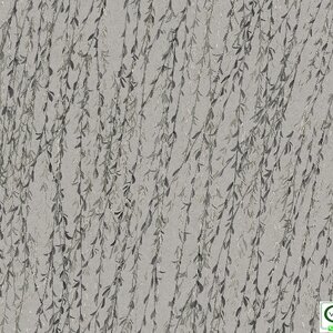 วอลเปเปอร์ลายใบไม้ พื้นเทา