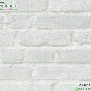 วอลเปเปอร์ติดผนัง ลายอิฐขาวเทา