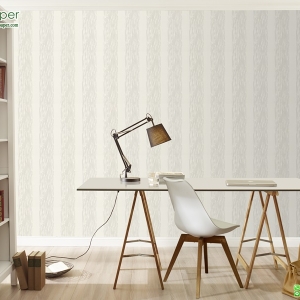 วอลเปเปอร์ติดผนังลายทางสีขาว,เงิน