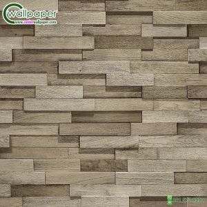 วอลเปเปอร์ลายไม้ 3D สีน้ำตาลอ่อน