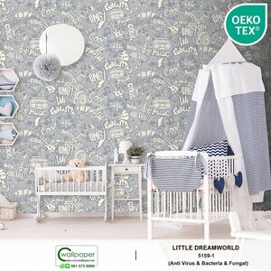 วอลเปเปอร์ห้องเด็ก ลายเครื่องดนตรี No.5159-1