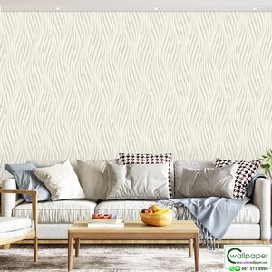 วอลเปเปอร์บ้าน ลายริ้วสีครีม No.9819-2