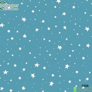 วอลเปเปอร์ติดผนังลายดาวพื้นหลังสีฟ้า