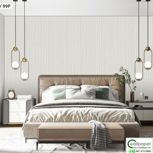 วอลเปเปอร์บ้าน ลายเรียบหรูสีเทา No.9818-3